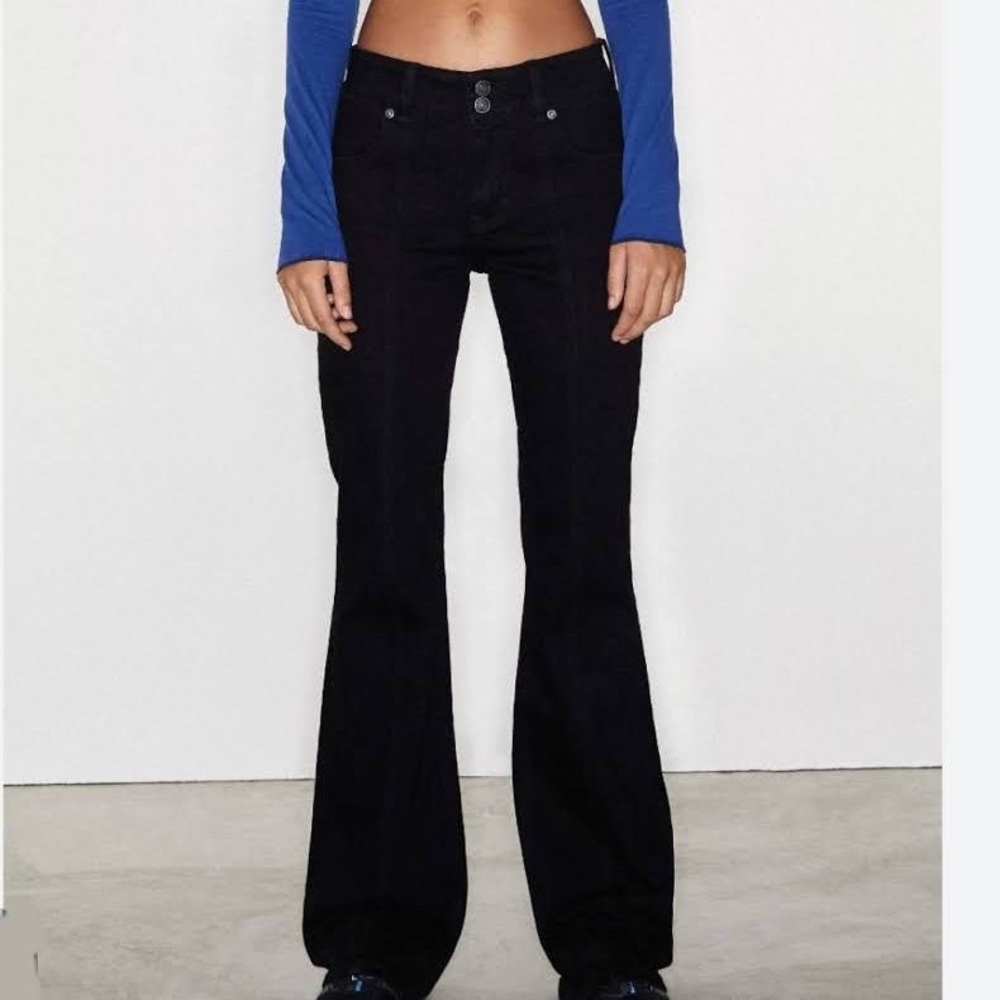 Motel Rocks- Black bootcut jeans